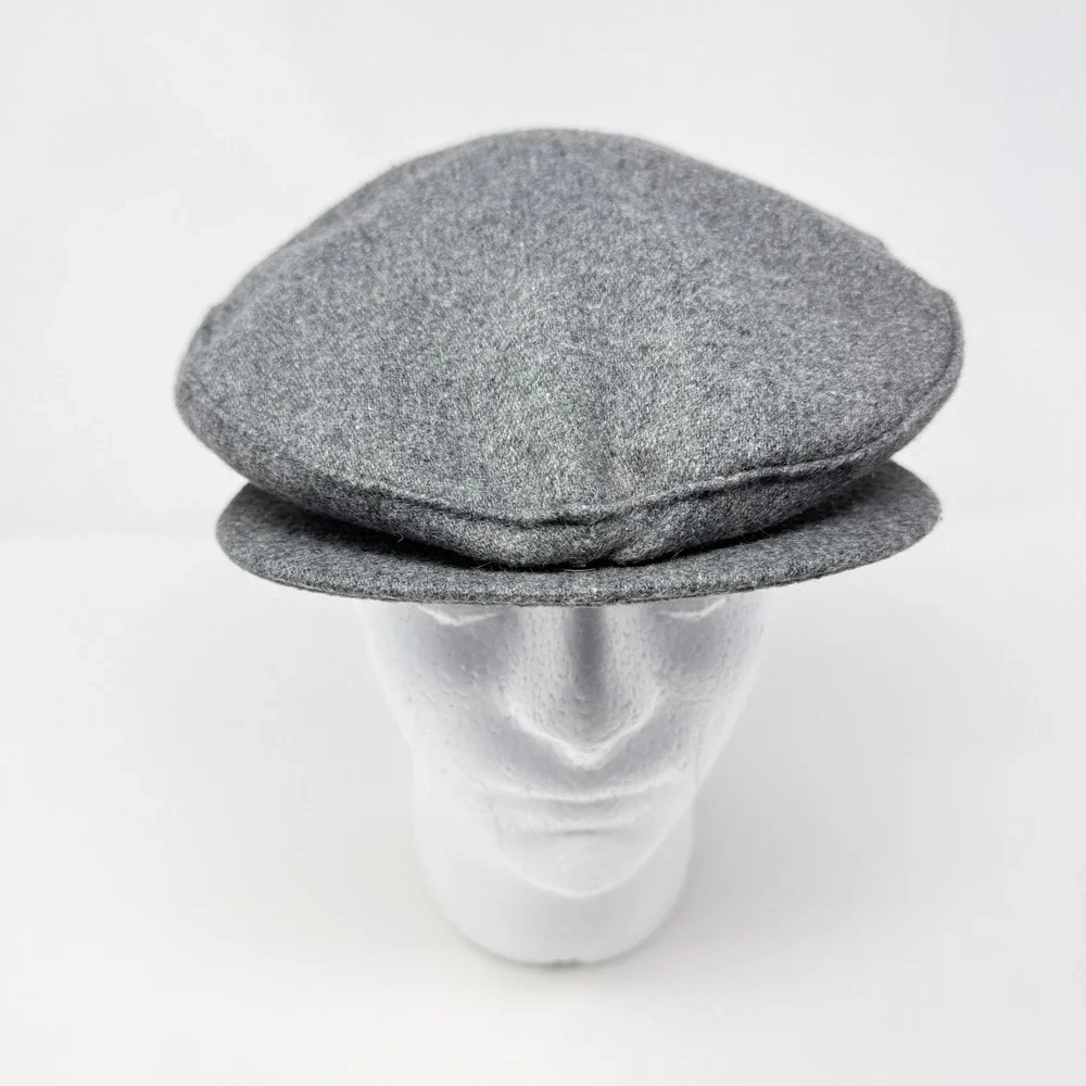 Country Gentleman Mens Grey Wool Blend Flat Cap Ivy Newsboy Hat Size 7 5/8